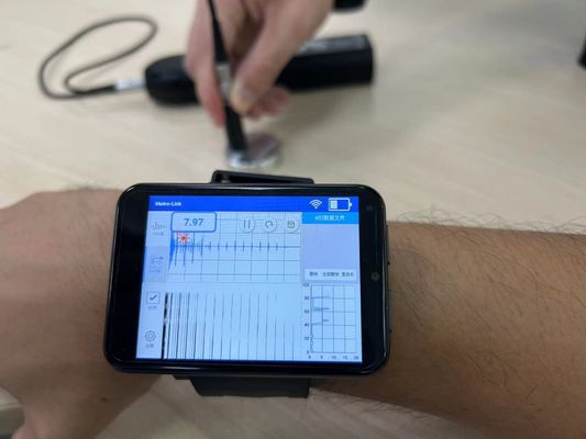 A scan B scan EMAT Air Coupling Ultrasonic Thickness Gauge dengan permukaan suhu tinggi