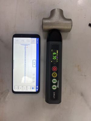 A scan B scan EMAT Air Coupling Ultrasonic Thickness Gauge dengan permukaan suhu tinggi