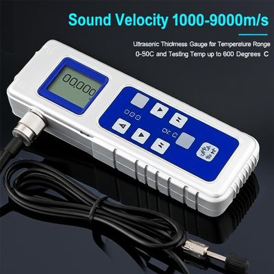 Pengukur Ketebalan Ultrasonik dengan Kisaran Suhu 0-50C Kisaran Pengukuran 0,75mm hingga 300mm dan kedalaman uji 120mm