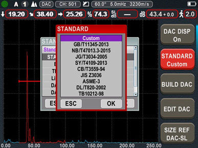 120dB 3000Hz 25 meter DAC AVG DGS AWS B Scan Auto Calibration Detektor Cacat Portabel Ultrasonic Ndt Equipment