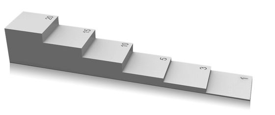 5 Langkah Inch Dan Milimeter Langkah Blok Referensi Wedge Untuk Pengujian Ultrasonik
